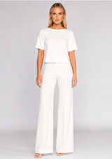 PONTE KNIT SHORT SLEEVE TOP EXTENDED