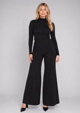 PONTE KNIT STANDARD WIDE LEG PANT