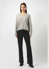 WOOL BLEND V-NECK BOXY SWEATER