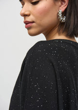 SEQUINED SWEATER KNIT BOXY TOP