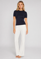 NAVY FITTED T-SHIRT