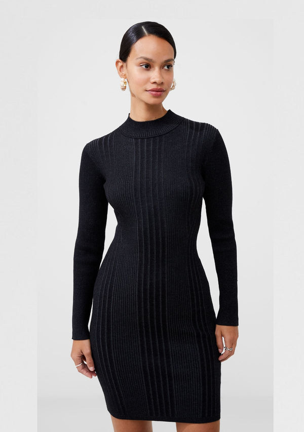 MARI KNIT ROLL NECK MINI DRESS