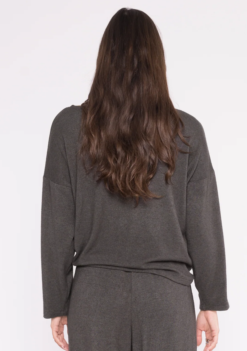 SWEATER KNIT BOAT NECK TOP