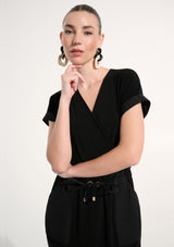 SILKY KNIT WRAP DRESS