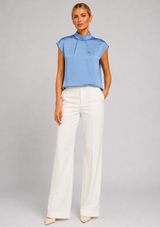 AVELINE SATIN TURTLENECK TOP