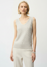V-NECK SLEEVLESS PULLOVER