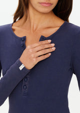 NESS RIBBED LONG SLEEVE TOP