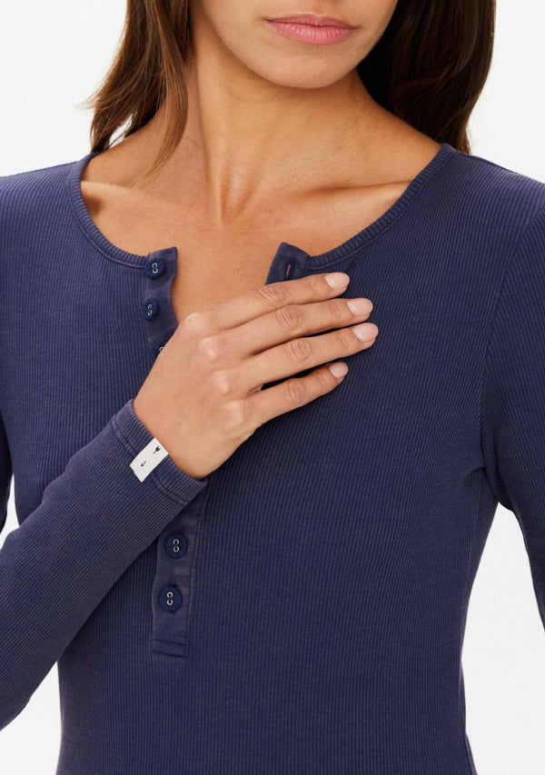 NESS RIBBED LONG SLEEVE TOP