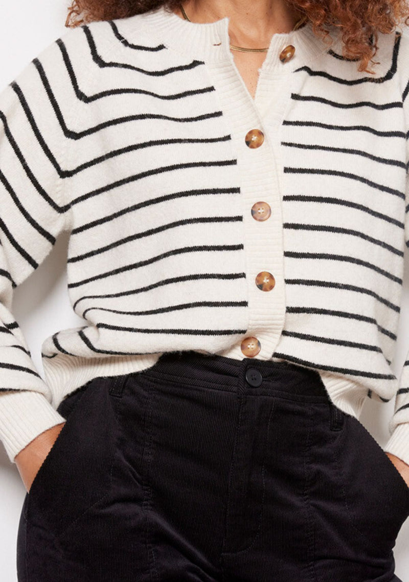 KESIA STRIPE KNIT CARDIGAN