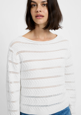 MOZART CROCHET STRIPE PULLOVER