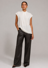 AVELINE SATIN TURTLENECK TOP