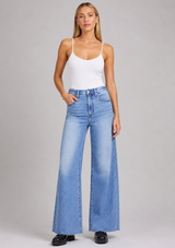 FAR OUT WIDE LEG IN RIGHT ON