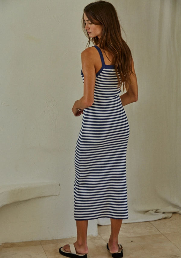 RHODE STRIPED BODYCON DRESS