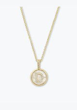BABY LOVE LETTERS MEDALLION NECKLACE