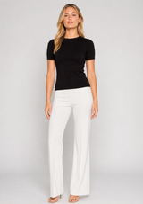 BLACK FITTED T-SHIRT