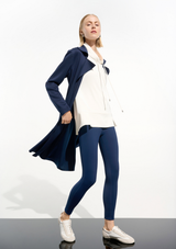 SCUBA JERSEY STRAIGHT COAT WITH SASH