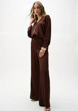 SATIN WIDE LEG PANTS