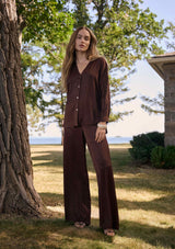 SATIN WIDE LEG PANTS