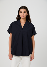 POPLIN COLLAR PULLOVER