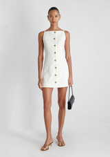 AZRA TWILL SQUARE NECK DRESS
