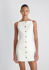 AZRA TWILL SQUARE NECK DRESS