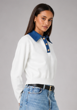 MAXIME KNIT COLLARED SWEATER