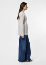 KEZIA TIPPED VNECK SWEATER