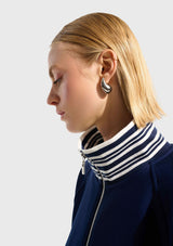 SCUBA JERSEY JACKET WITH FUNNEL COLLAR