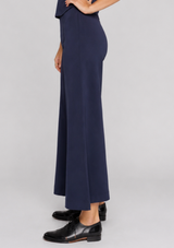 PONTE KNIT CROPPED WIDE LEG PANT