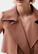 AZRA TWILL SLEEVELESS TRENCH DRESS