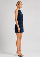 AZRA TWILL SQUARE NECK DRESS