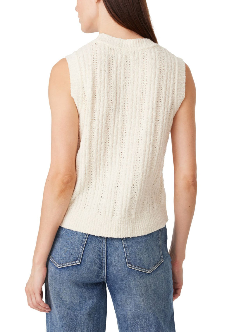 SLEEVELESS CREW NECK SWEATER