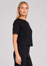 PONTE KNIT SHORT SLEEVE TOP EXTENDED