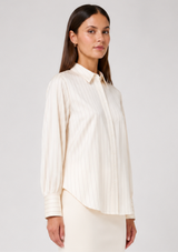 SATIN PINSTRIPE BLOUSE