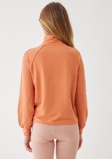 FRENCH TERRY L|S HALF ZIP MOCK NECK