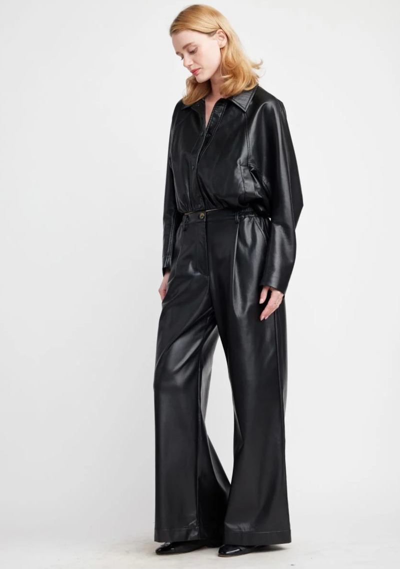 CAROLINE VEGAN LEATHER PANTS