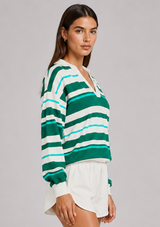 RETREAT STRIPE COLLAR KNIT