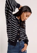 KESIA STRIPE KNIT CARDIGAN