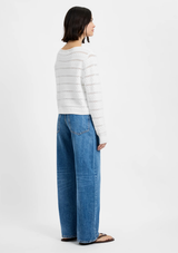 MOZART CROCHET STRIPE PULLOVER