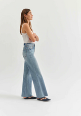 FAR OUT HIGH RISE WIDE LEG IN FOOLS GOLD