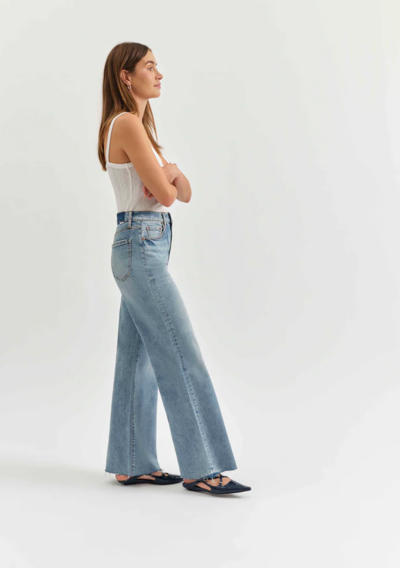 FAR OUT HIGH RISE WIDE LEG IN FOOLS GOLD