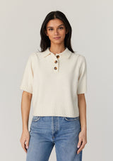 VHARI SHORT SLEEVE BUTTON UP JUMPER