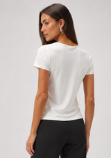 SILKY KNIT T-SHIRT