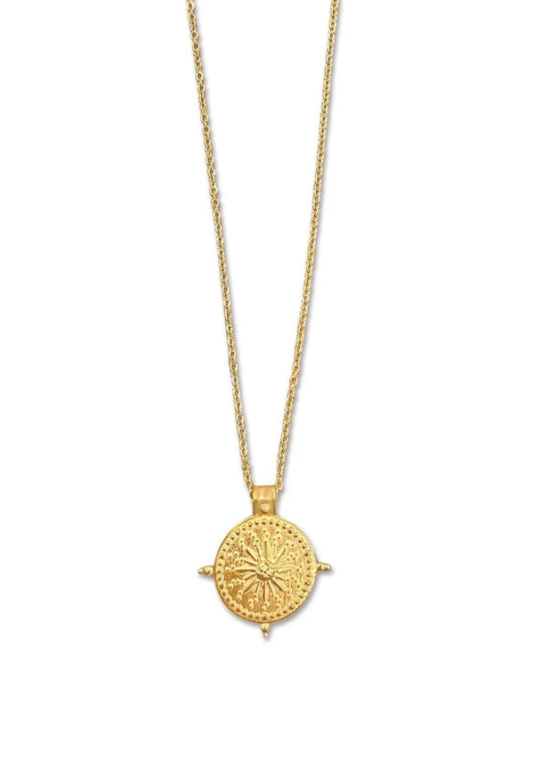 BECKETT SUN DISC PENDANT NECKLACE