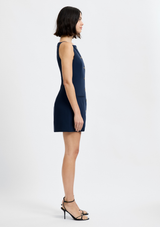 AZRA TWILL SQUARE NECK DRESS