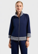 SCUBA JERSEY JACKET WITH FUNNEL COLLAR