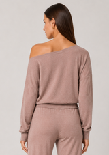 SABRINA OFF SHOULDER SWEATSHIRT