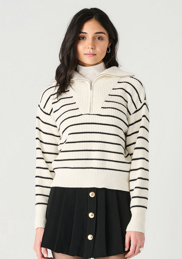 BRADY HALF ZIP SWEATER - material