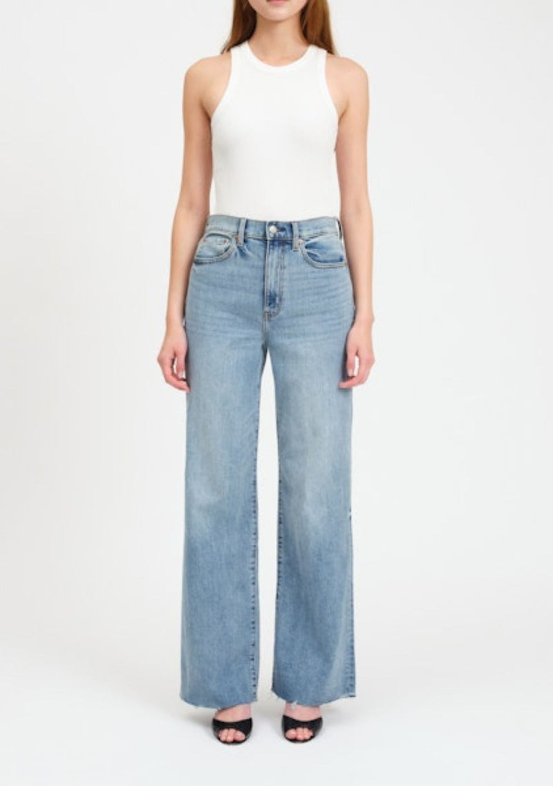 FAR OUT HIGH RISE WIDE LEG IN FOOLS GOLD