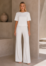 PONTE KNIT SHORT SLEEVE TOP EXTENDED